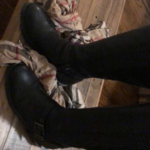 BCBG Black Leather Boots